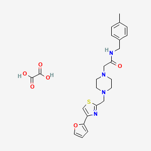2-(4-((4-(furan-2-yl)thiazol-2-yl)methyl)piperazin-1-yl)-N-(4-methylbenzyl)acetamide oxalate