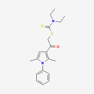 2-(2,5-dimethyl-1-phenyl-1H-pyrrol-3-yl)-2-oxoethyl diethylcarbamodithioate