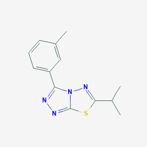 molecular formula C13H14N4S B286818 6-Isopropyl-3-(3-methylphenyl)[1,2,4]triazolo[3,4-b][1,3,4]thiadiazole 