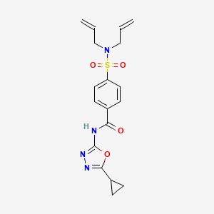molecular formula C18H20N4O4S B2868182 N-(5-cyclopropyl-1,3,4-oxadiazol-2-yl)-4-(N,N-diallylsulfamoyl)benzamide CAS No. 850935-84-1