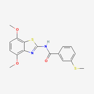 molecular formula C17H16N2O3S2 B2868183 N-(4,7-dimethoxybenzo[d]thiazol-2-yl)-3-(methylthio)benzamide CAS No. 896345-35-0