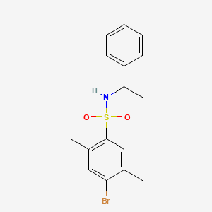 4-bromo-2,5-dimethyl-N-(1-phenylethyl)benzene-1-sulfonamide