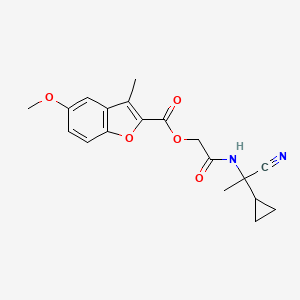 molecular formula C19H20N2O5 B2868200 [(1-Cyano-1-cyclopropylethyl)carbamoyl]methyl 5-methoxy-3-methyl-1-benzofuran-2-carboxylate CAS No. 874600-06-3