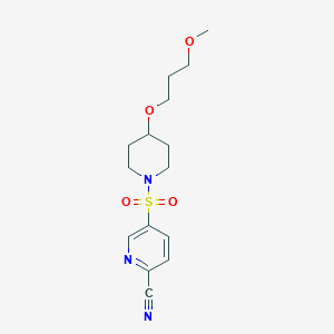5-[4-(3-Methoxypropoxy)piperidin-1-yl]sulfonylpyridine-2-carbonitrile