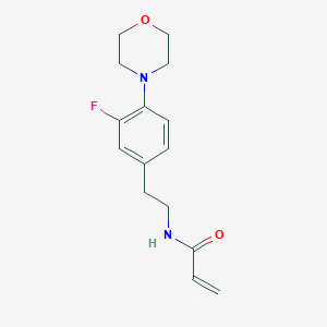molecular formula C15H19FN2O2 B2868211 N-[2-(3-Fluoro-4-morpholin-4-ylphenyl)ethyl]prop-2-enamide CAS No. 2411295-26-4
