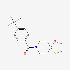 molecular formula C18H25NO2S B2868216 (4-(Tert-butyl)phenyl)(1-oxa-4-thia-8-azaspiro[4.5]decan-8-yl)methanone CAS No. 1351588-37-8