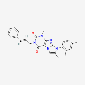 3-cinnamyl-8-(2,4-dimethylphenyl)-1,7-dimethyl-1H-imidazo[2,1-f]purine-2,4(3H,8H)-dione