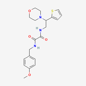 molecular formula C20H25N3O4S B2868230 N1-(4-methoxybenzyl)-N2-(2-morpholino-2-(thiophen-2-yl)ethyl)oxalamide CAS No. 941932-50-9
