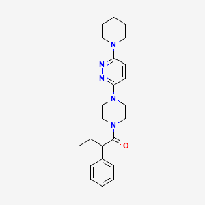 molecular formula C23H31N5O B2868233 2-Phenyl-1-(4-(6-(piperidin-1-yl)pyridazin-3-yl)piperazin-1-yl)butan-1-one CAS No. 898434-63-4