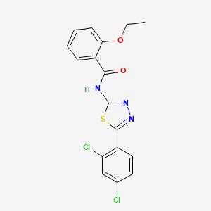 molecular formula C17H13Cl2N3O2S B2868238 N-(5-(2,4-二氯苯基)-1,3,4-噻二唑-2-基)-2-乙氧基苯甲酰胺 CAS No. 476460-02-3