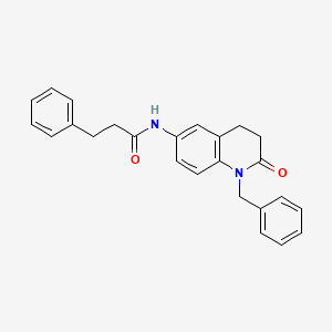 molecular formula C25H24N2O2 B2868243 N-(1-benzyl-2-oxo-1,2,3,4-tetrahydroquinolin-6-yl)-3-phenylpropanamide CAS No. 951572-54-6