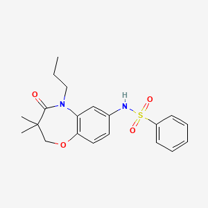 N-(3,3-dimethyl-4-oxo-5-propyl-2,3,4,5-tetrahydrobenzo[b][1,4]oxazepin-7-yl)benzenesulfonamide
