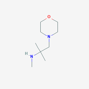 molecular formula C9H20N2O B2868249 甲基[2-甲基-1-(吗啉-4-基)丙-2-基]胺 CAS No. 1343629-30-0