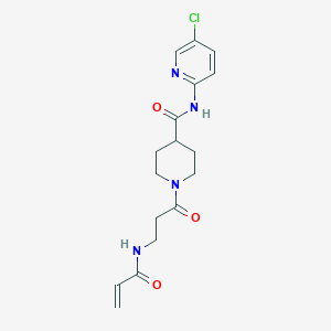 N-(5-Chloropyridin-2-yl)-1-[3-(prop-2-enoylamino)propanoyl]piperidine-4-carboxamide