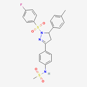 N-{4-[1-(4-fluorobenzenesulfonyl)-5-(4-methylphenyl)-4,5-dihydro-1H-pyrazol-3-yl]phenyl}methanesulfonamide