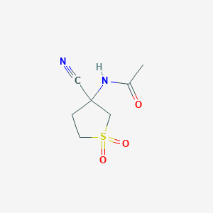 N-(3-Cyano-1,1-dioxothiolan-3-yl)acetamide