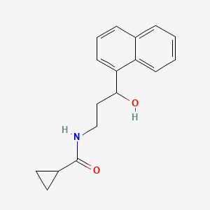 N-(3-hydroxy-3-(naphthalen-1-yl)propyl)cyclopropanecarboxamide