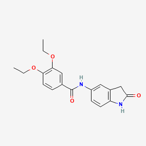 molecular formula C19H20N2O4 B2868261 3,4-diethoxy-N-(2-oxoindolin-5-yl)benzamide CAS No. 921545-41-7