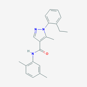 molecular formula C21H23N3O B286829 N-(2,5-dimethylphenyl)-1-(2-ethylphenyl)-5-methyl-1H-pyrazole-4-carboxamide 