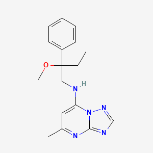 molecular formula C17H21N5O B2868290 N-(2-Methoxy-2-phenylbutyl)-5-methyl-[1,2,4]triazolo[1,5-a]pyrimidin-7-amine CAS No. 2380085-09-4
