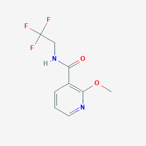 molecular formula C9H9F3N2O2 B2868297 2-甲氧基-N-(2,2,2-三氟乙基)烟酰胺 CAS No. 1235035-58-1