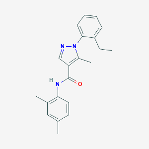 molecular formula C21H23N3O B286830 N-(2,4-dimethylphenyl)-1-(2-ethylphenyl)-5-methyl-1H-pyrazole-4-carboxamide 