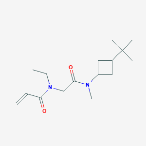 molecular formula C16H28N2O2 B2868305 N-[2-[(3-Tert-butylcyclobutyl)-methylamino]-2-oxoethyl]-N-ethylprop-2-enamide CAS No. 2361725-07-5