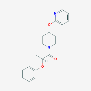 molecular formula C19H22N2O3 B2868311 2-苯氧基-1-(4-(吡啶-2-基氧基)哌啶-1-基)丙-1-酮 CAS No. 1428363-52-3