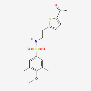 N-(2-(5-acetylthiophen-2-yl)ethyl)-4-methoxy-3,5-dimethylbenzenesulfonamide