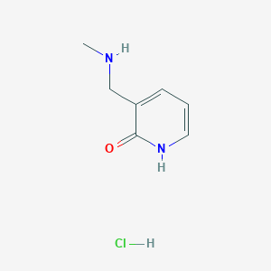 molecular formula C7H11ClN2O B2868320 3-(甲基氨基甲基)-1H-吡啶-2-酮；盐酸盐 CAS No. 2567504-53-2