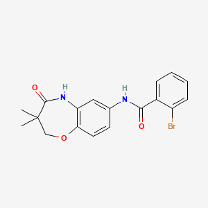 2-bromo-N-(3,3-dimethyl-4-oxo-2,3,4,5-tetrahydrobenzo[b][1,4]oxazepin-7-yl)benzamide