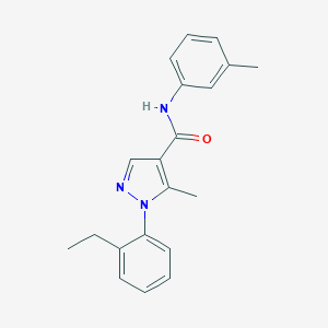 molecular formula C20H21N3O B286833 1-(2-ethylphenyl)-5-methyl-N-(3-methylphenyl)-1H-pyrazole-4-carboxamide 