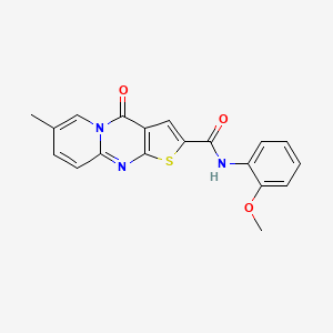 molecular formula C19H15N3O3S B2868331 N-(2-methoxyphenyl)-7-methyl-4-oxo-4H-pyrido[1,2-a]thieno[2,3-d]pyrimidine-2-carboxamide CAS No. 1021260-76-3