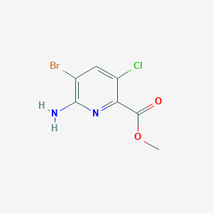 molecular formula C7H6BrClN2O2 B2868338 Methyl 6-amino-5-bromo-3-chloropyridine-2-carboxylate CAS No. 577691-68-0