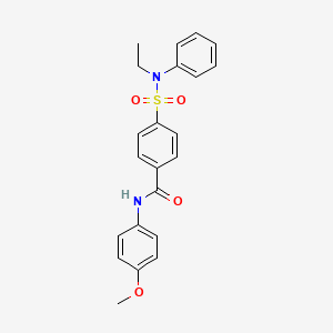 molecular formula C22H22N2O4S B2868340 4-[乙基(苯基)磺酰基]-N-(4-甲氧基苯基)苯甲酰胺 CAS No. 864939-34-4