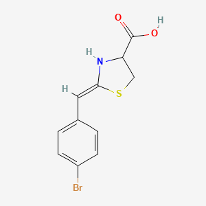molecular formula C11H10BrNO2S B2868342 (2Z)-2-[(4-bromophenyl)methylidene]-1,3-thiazolidine-4-carboxylic acid CAS No. 1214867-67-0
