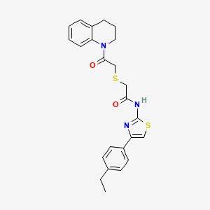 2-((2-(3,4-dihydroquinolin-1(2H)-yl)-2-oxoethyl)thio)-N-(4-(4-ethylphenyl)thiazol-2-yl)acetamide