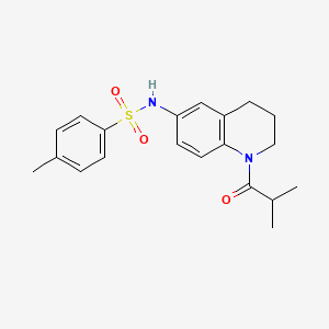 molecular formula C20H24N2O3S B2868348 N-(1-isobutyryl-1,2,3,4-tetrahydroquinolin-6-yl)-4-methylbenzenesulfonamide CAS No. 1005293-28-6
