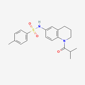 molecular formula C20H24N2O3S B2868348 N-(1-异丁酰基-1,2,3,4-四氢喹啉-6-基)-4-甲基苯磺酰胺 CAS No. 1005293-28-6