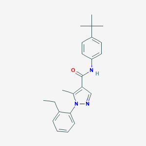 molecular formula C23H27N3O B286835 N-(4-tert-butylphenyl)-1-(2-ethylphenyl)-5-methyl-1H-pyrazole-4-carboxamide 