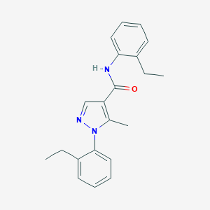 molecular formula C21H23N3O B286836 N,1-bis(2-ethylphenyl)-5-methyl-1H-pyrazole-4-carboxamide 