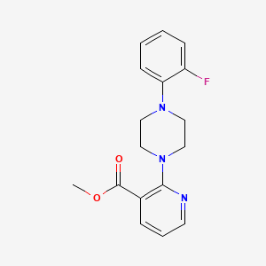 molecular formula C17H18FN3O2 B2868369 2-[4-(2-氟苯基)哌嗪-1-基]吡啶-3-羧酸甲酯 CAS No. 338792-77-1