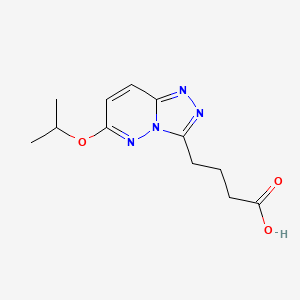 molecular formula C12H16N4O3 B2868371 4-(6-Isopropoxy-[1,2,4]triazolo[4,3-b]pyridazin-3-yl)butanoic acid CAS No. 1374408-46-4