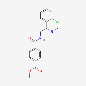 molecular formula C19H21ClN2O3 B2868373 4-((2-(2-氯苯基)-2-(二甲氨基)乙基)氨基甲酰基)苯甲酸甲酯 CAS No. 1219841-88-9