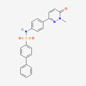 N-(4-(1-methyl-6-oxo-1,6-dihydropyridazin-3-yl)phenyl)-[1,1'-biphenyl]-4-sulfonamide