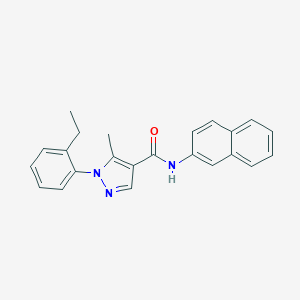 molecular formula C23H21N3O B286838 1-(2-ethylphenyl)-5-methyl-N-(2-naphthyl)-1H-pyrazole-4-carboxamide 