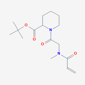 molecular formula C16H26N2O4 B2868383 Tert-butyl 1-[2-[methyl(prop-2-enoyl)amino]acetyl]piperidine-2-carboxylate CAS No. 2361674-54-4