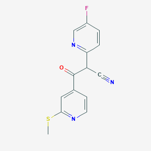 2-(5-Fluoropyridin-2-yl)-3-[2-(methylsulfanyl)pyridin-4-yl]-3-oxopropanenitrile