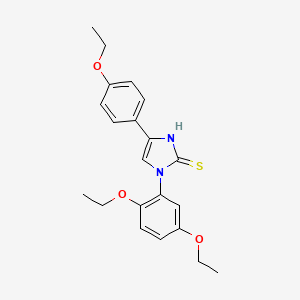 molecular formula C21H24N2O3S B2868391 3-(2,5-diethoxyphenyl)-5-(4-ethoxyphenyl)-1H-imidazole-2-thione CAS No. 688791-43-7