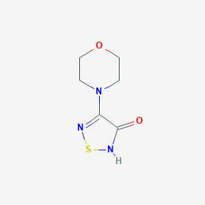molecular formula C6H9N3O2S B028684 4-(Morpholin-4-yl)-1,2,5-thiadiazol-3-ol CAS No. 30165-97-0